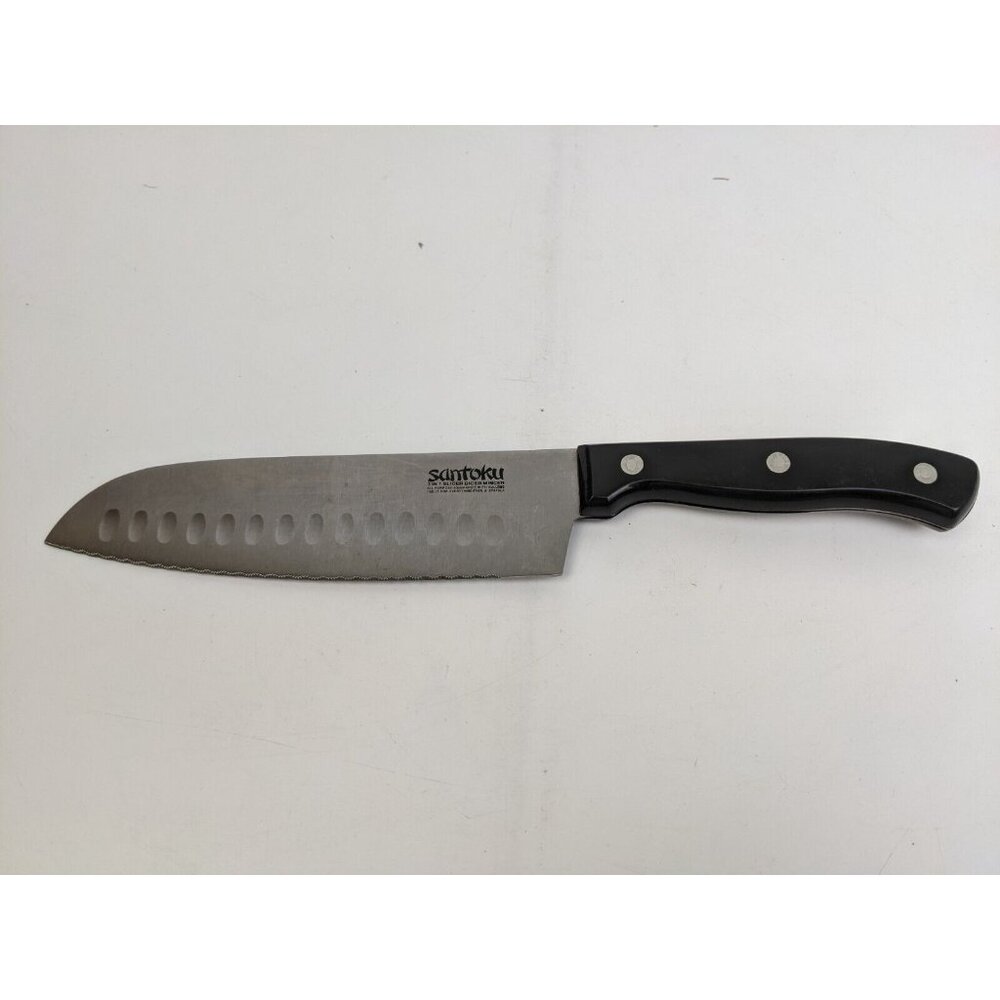 Santoku German Stainless Steel Chef’s Knife 3 In 1 Slicer Dicer Mincer 7”